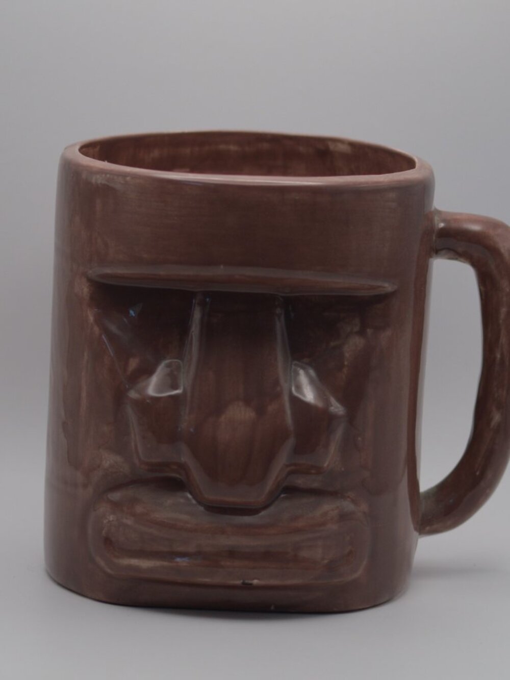 Brown 5 inch Tiki with Handle